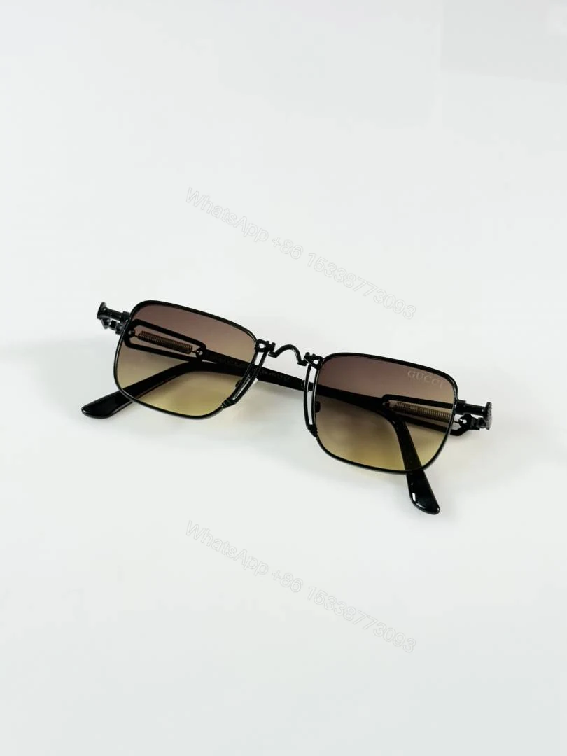 View 3 of First Copy Gucci 96001 Black Brown Shaded Sunglasses