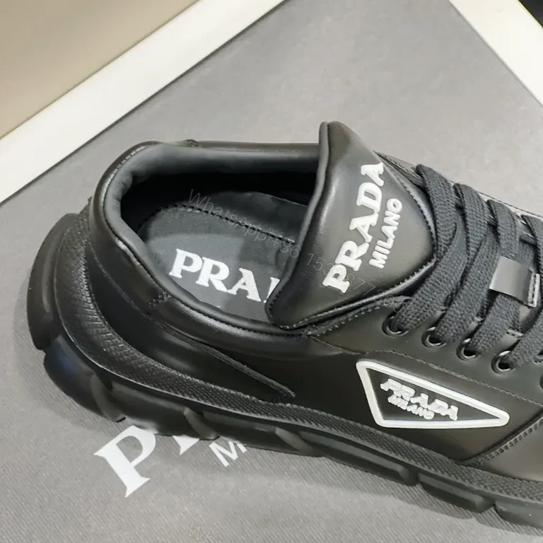 View 2 of Prada Milano Black Leather Sneaker: All-Day Comfort
