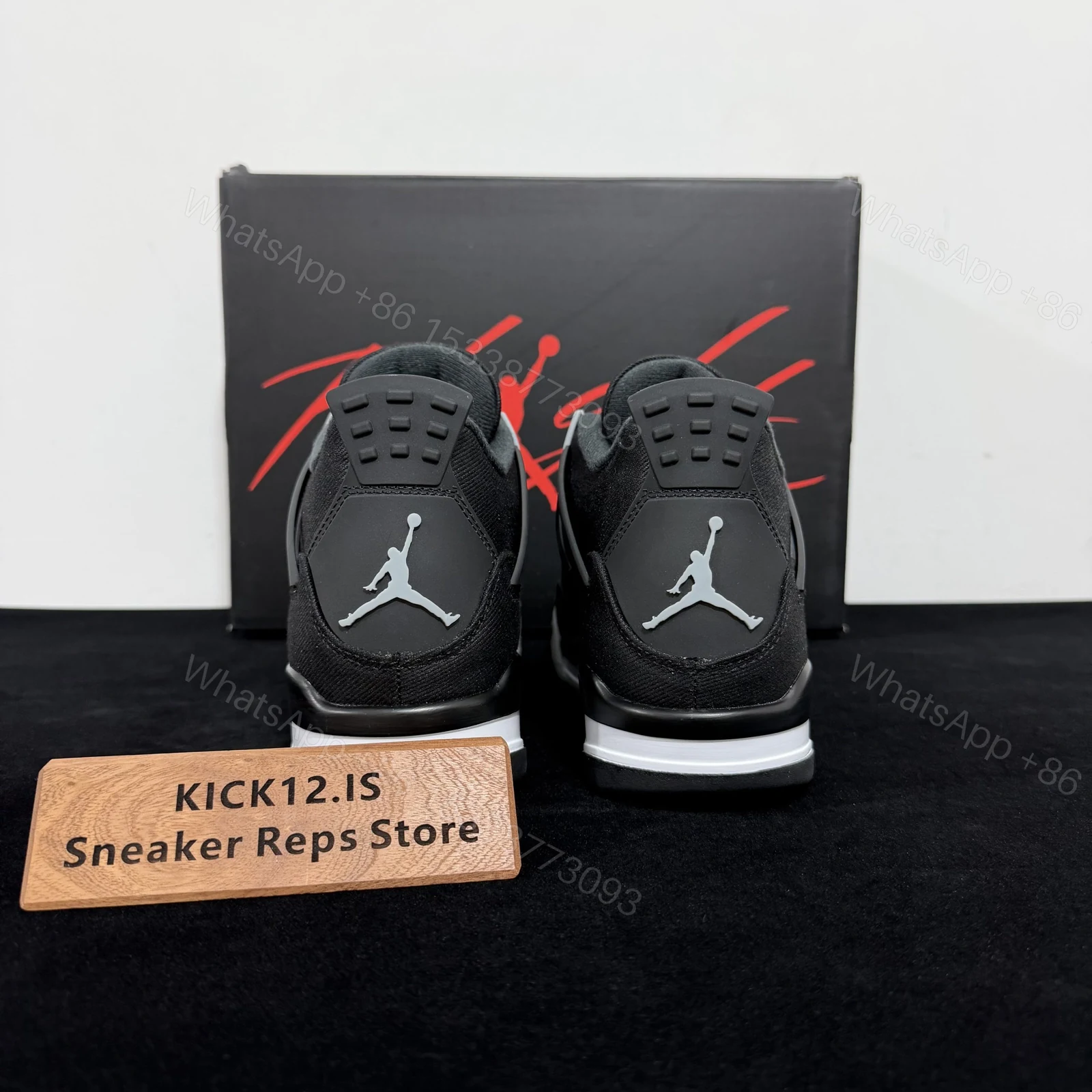 View 6 of Jordan 4 Retro SE Black Canvas Reps
