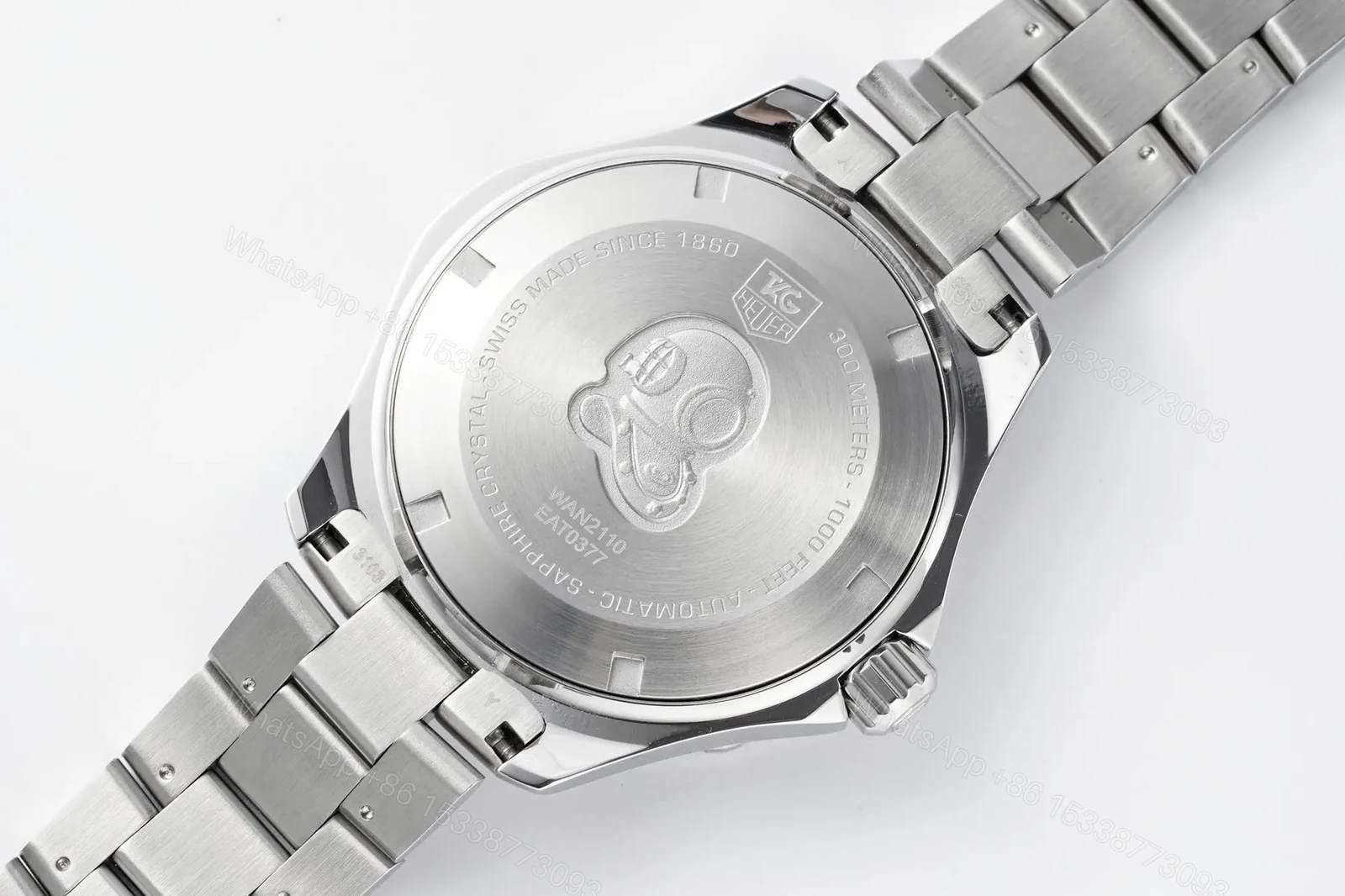 View 9 of TAG Heuer Super Series Automatic Watch – Blue Dial, Stainless Steel Bracelet, Diver Style