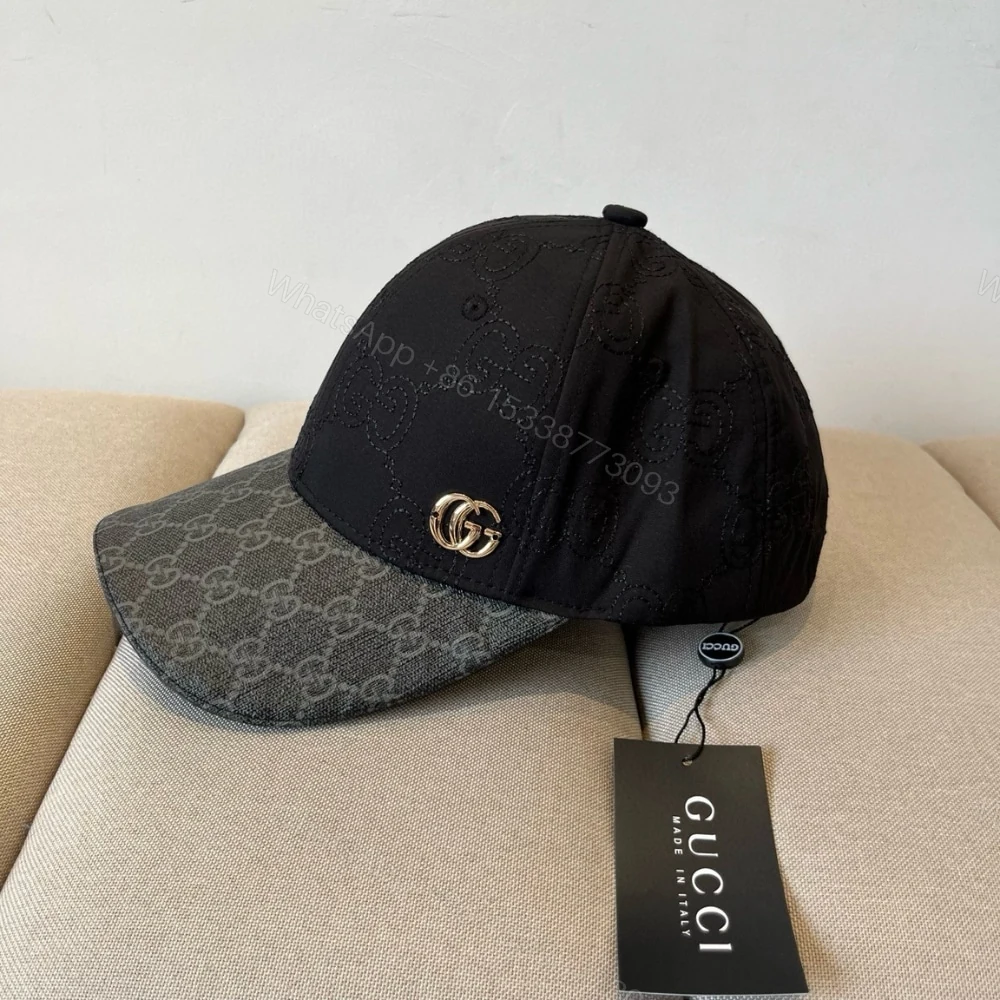 View 2 of Gucci GG Canvas Baseball Hat Black