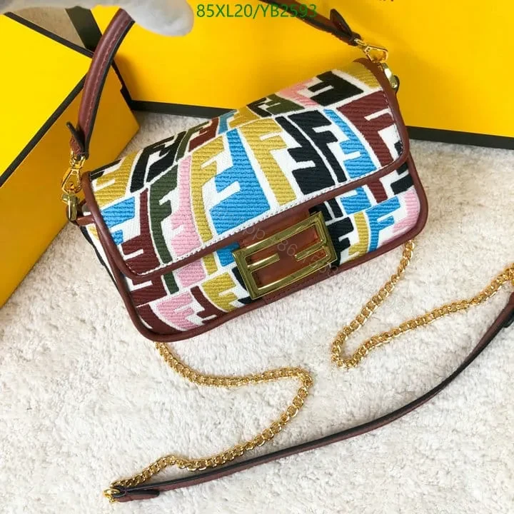 Fendi Baguette Bag in Fish-Eye Motif Canvas YS24742 – Stylish Design — view 1