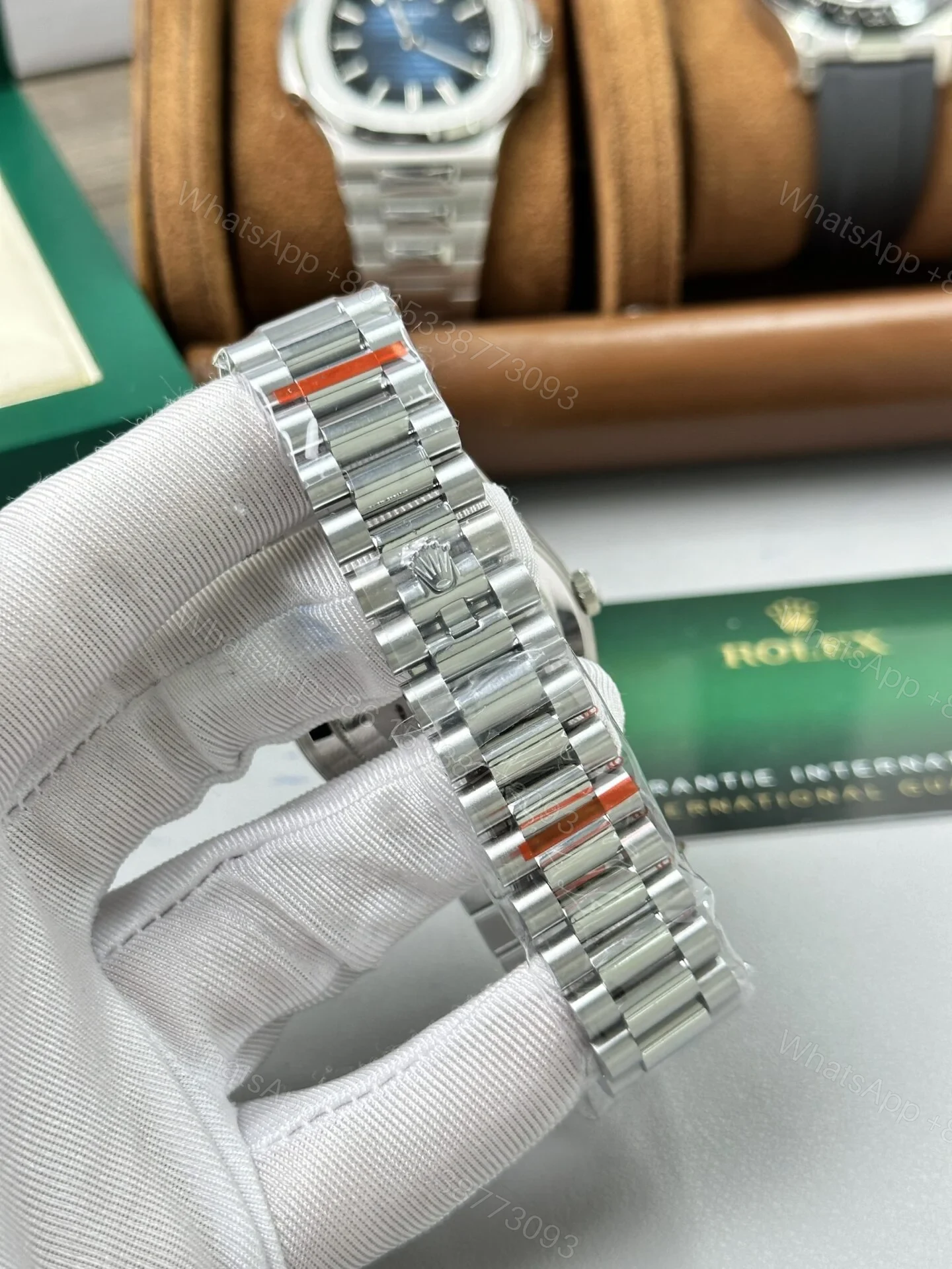View 6 of Superclone Rolex Day-Date Bright Black Diamond Dial 228236-0004 40 mm