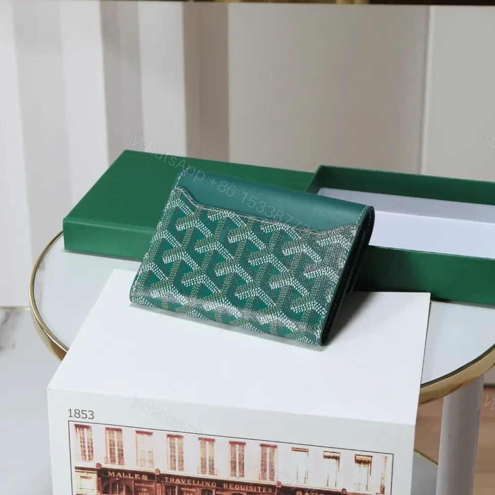 View 3 of 高仿Goyard*STGABR2拼色三折式錢夾錢包綠色免檢版