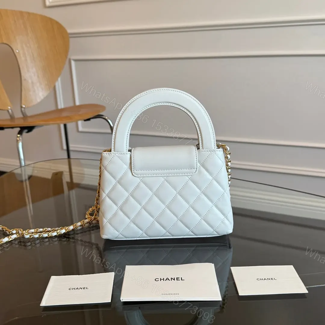 View 6 of CHANEL KELLY BAG 19 IN WHITE CALFSKIN GOLD HARDWARE