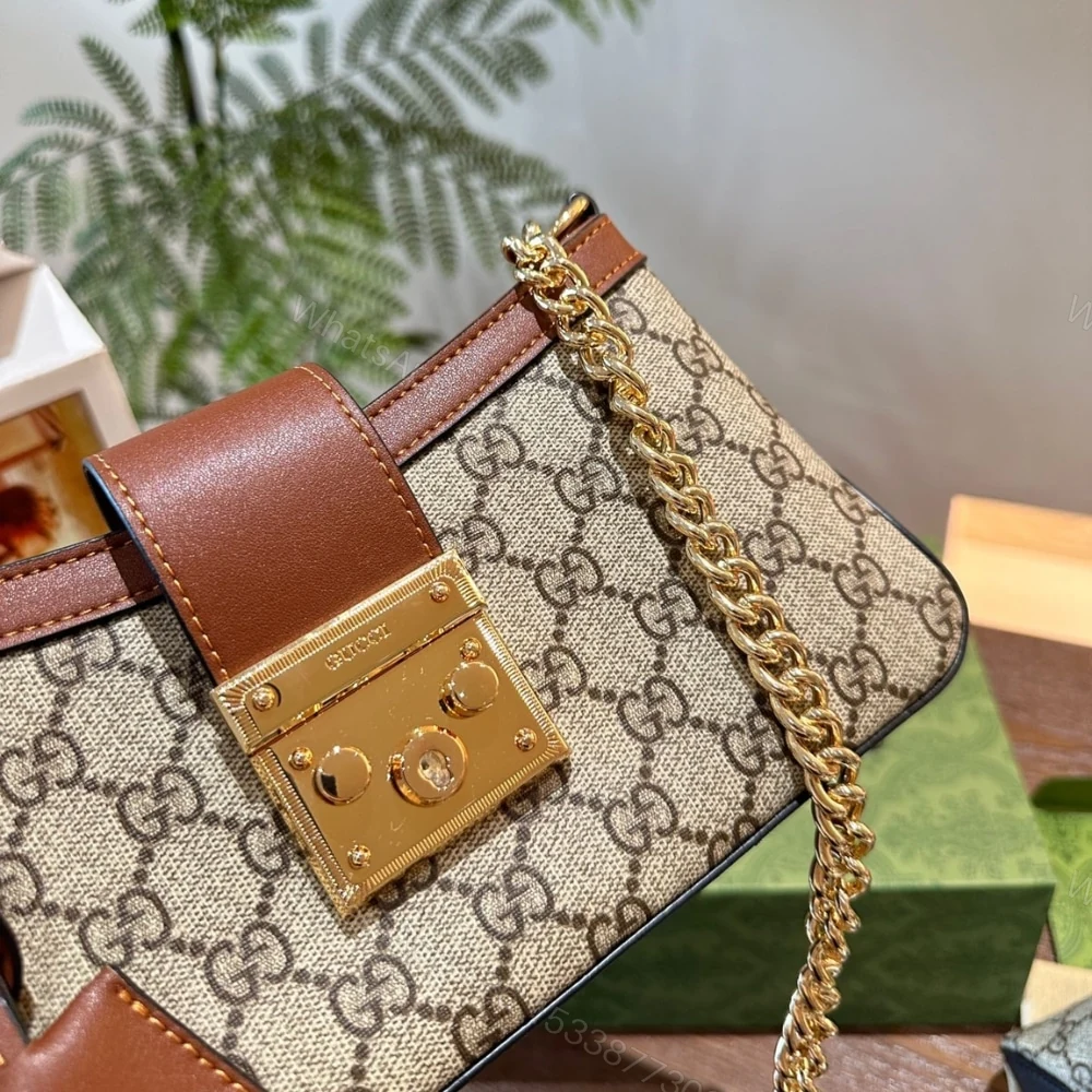 View 3 of Gucci Padlock Small Shoulder Bag Brown 25Cm 811705 KHNKG 8534