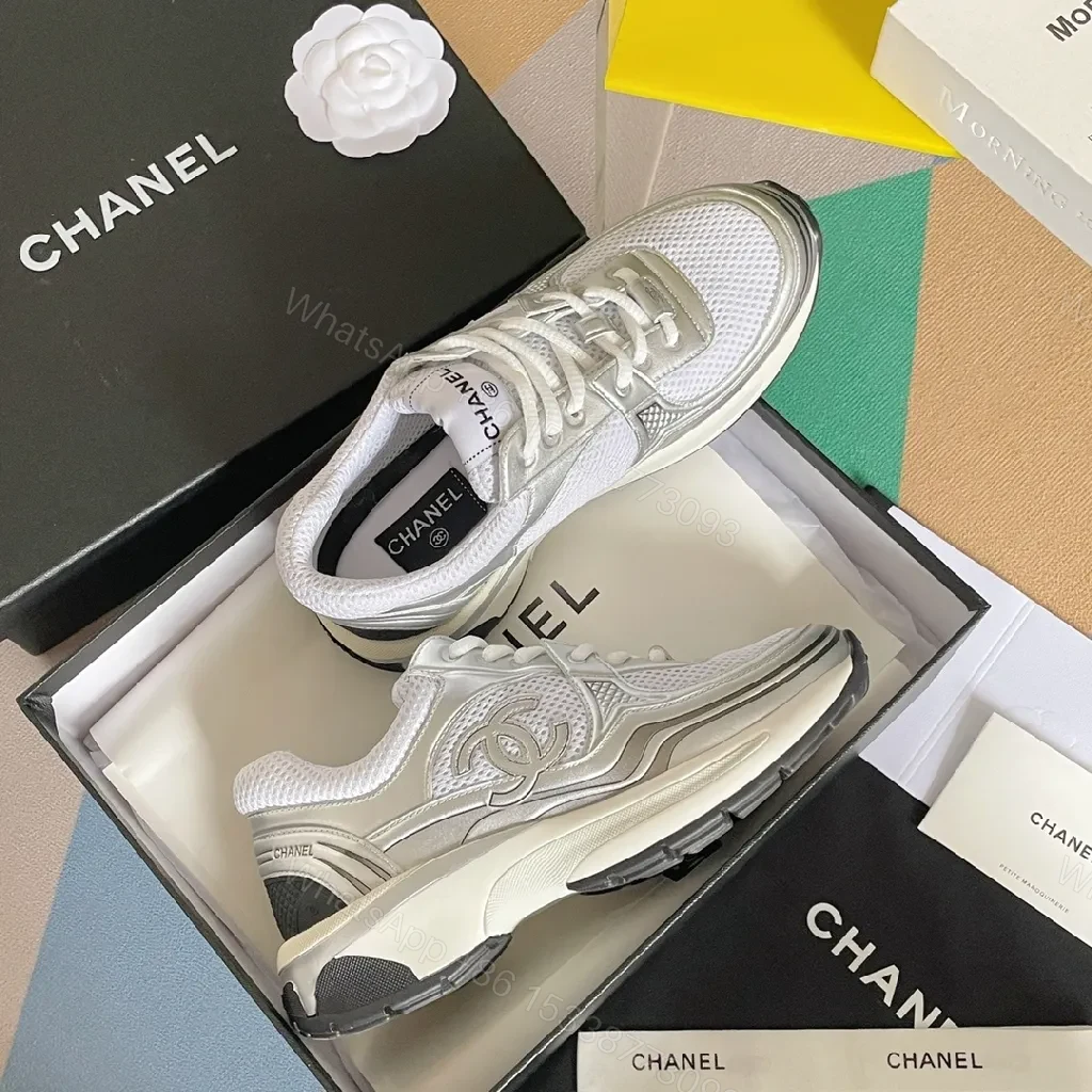 View 9 of Silver Mesh Luxe Sneakers: Breathable Everyday Comfort