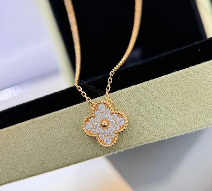 View 2 of Van Cleef Dupe Vintage Alhambra Pendant Necklace 5396