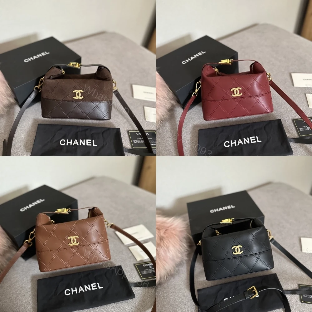 View 8 of Chanel Clutch With Chain Quilted Leather Black 19cm
