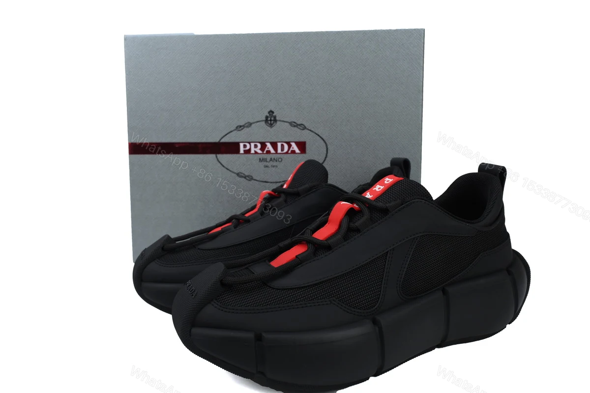 Prada Sneakers Black Red — view 2