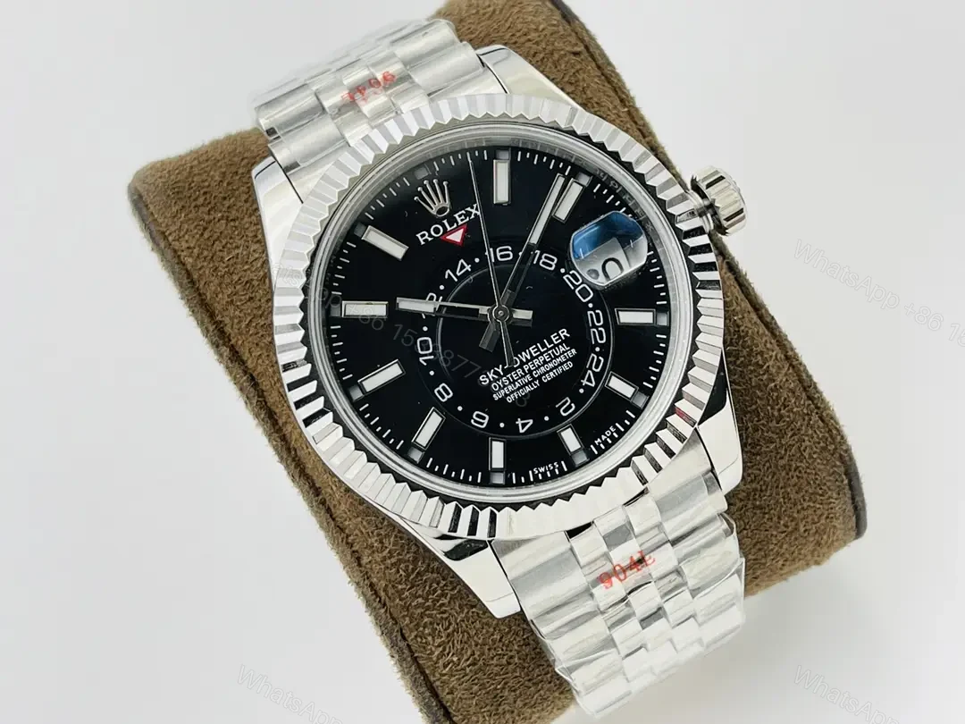 View 2 of Rolex Sky-Dweller Black Dial Jubilee Replica 42mm 336934-0008