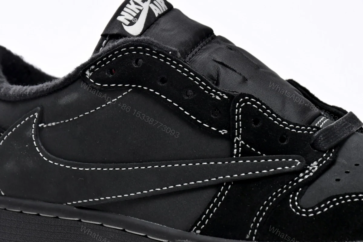 View 7 of Travis Scott x Air Jordan 1 Low OG SP Black Phantom DM7866-001(Top version)