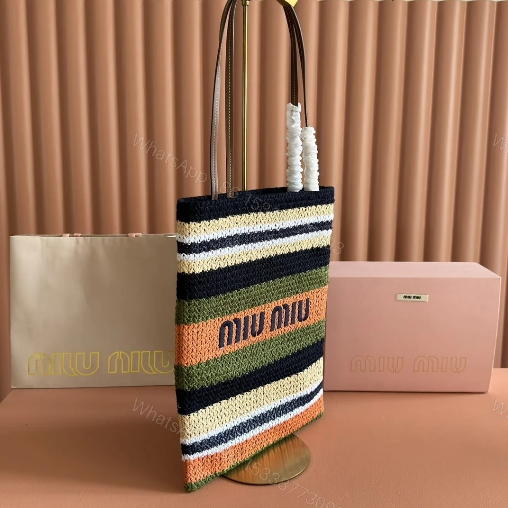 View 4 of Miumiu Crochet Tote Bag Multicolor 38Cm