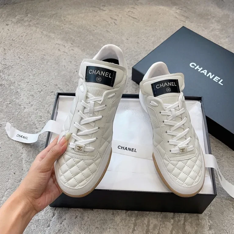 View 8 of Chanel-Inspired White Quilted High-Tops: Luxe Comfort Sneakers