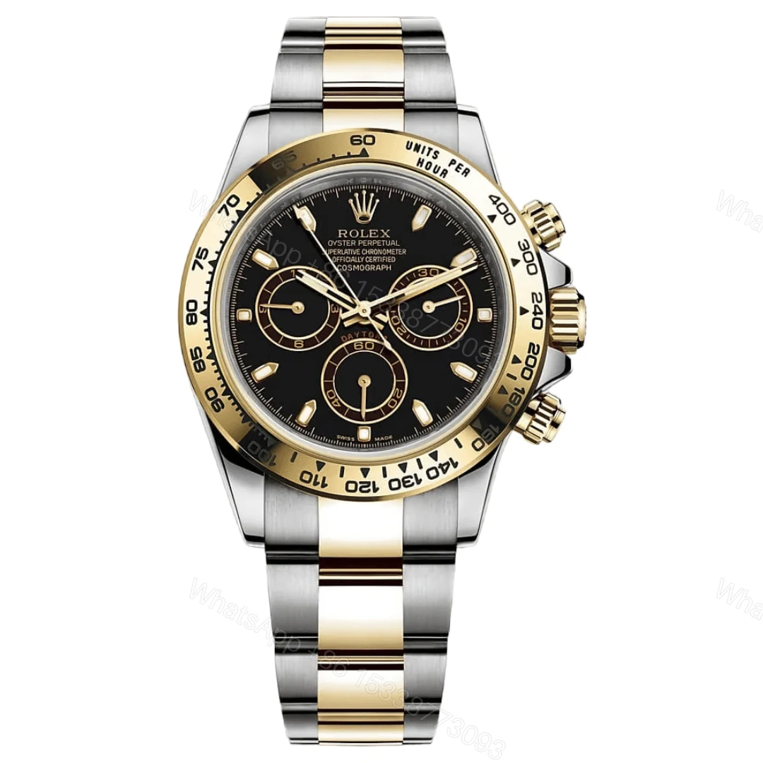 Rolex Daytona Cosmograph Two Tone Black Dial Replica — view 1