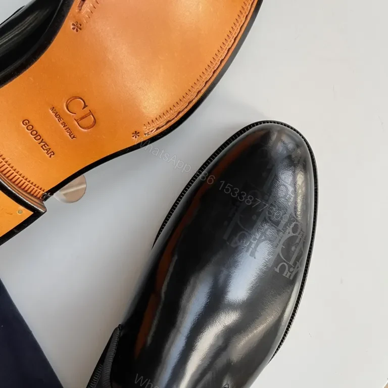 View 8 of Glossy Patent Leather Slip-Ons: Dior Signature Loafers