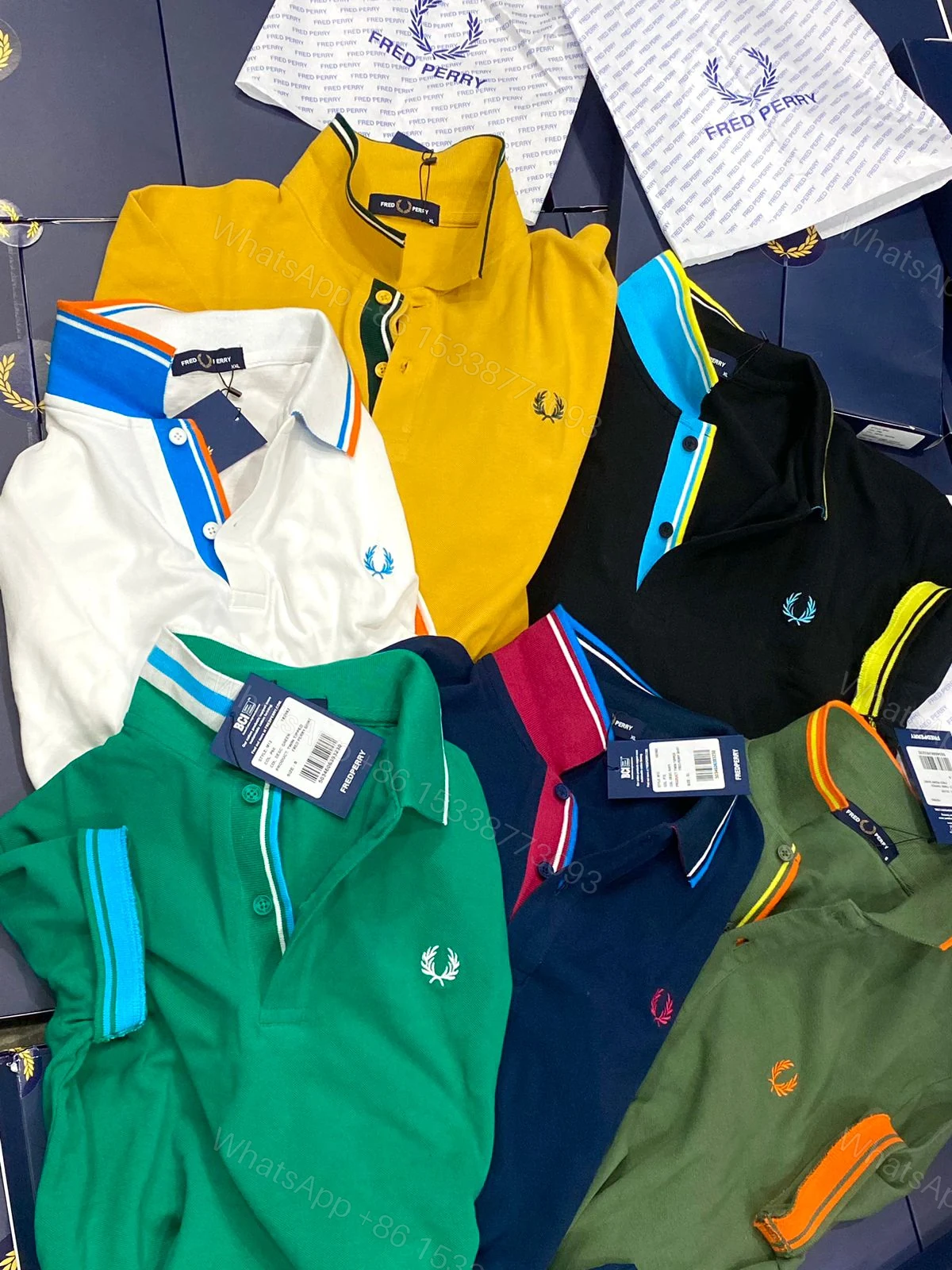 View 18 of FIRST COPY FRED SHIPMENT JACQUARD TIPPED POLOS T-SHIRT