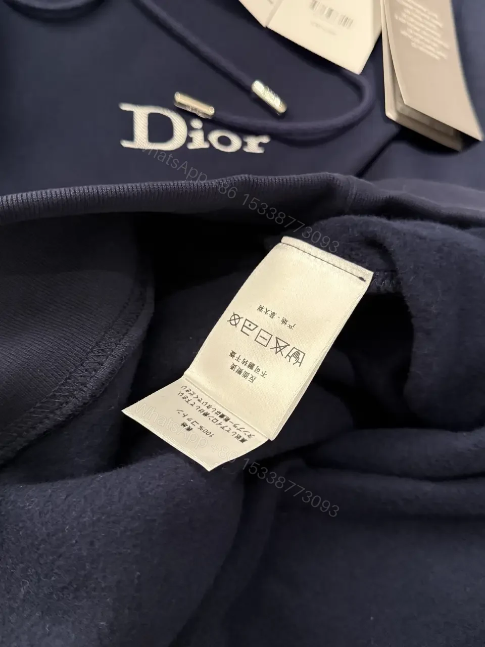 View 10 of Navy Luxe Hoodie: Minimalist Logo, Premium Comfort