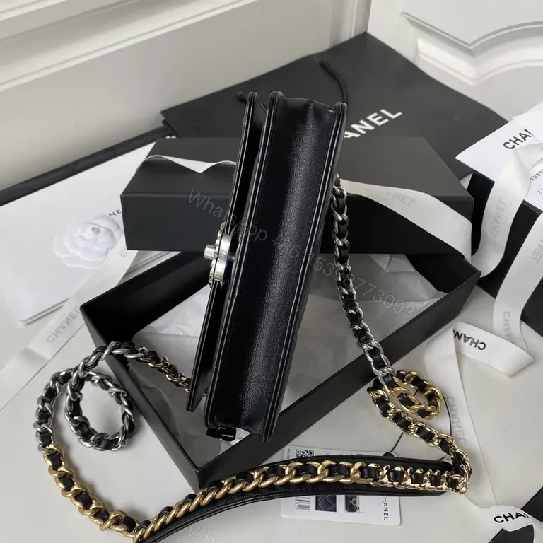 View 2 of Chanel-Inspired Quilted Leather Shoulder Bag: Modern Luxury
