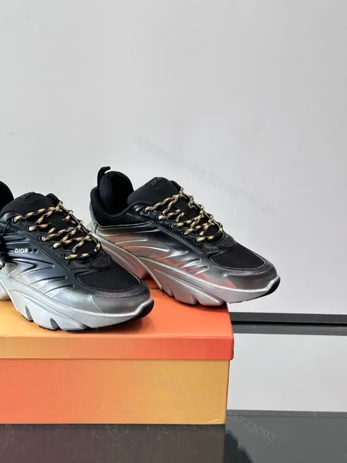 View 6 of DIOR B44 BLADE SNEAKERS GRADIENT BLACK AND SILVER-TONE – CD211