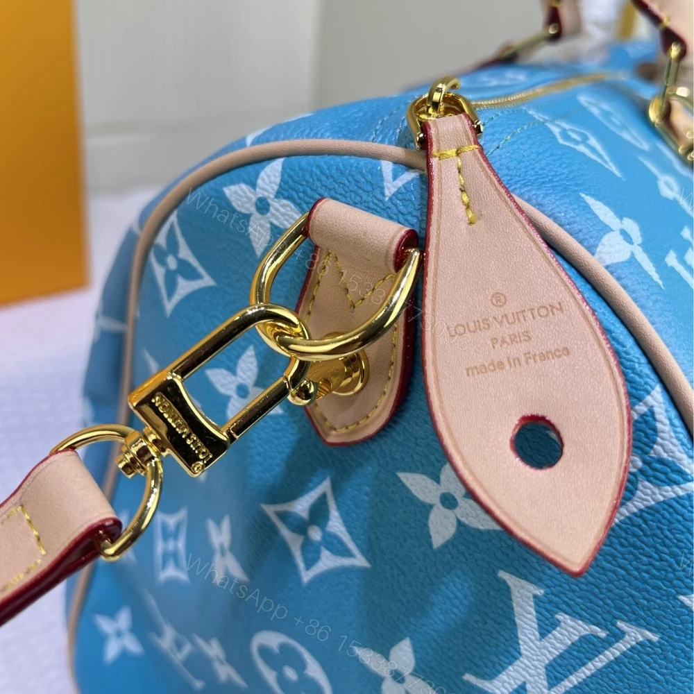 View 6 of Louis Vuitton Speedy P9 Bandoulière 25 Blue 40Cm M24424