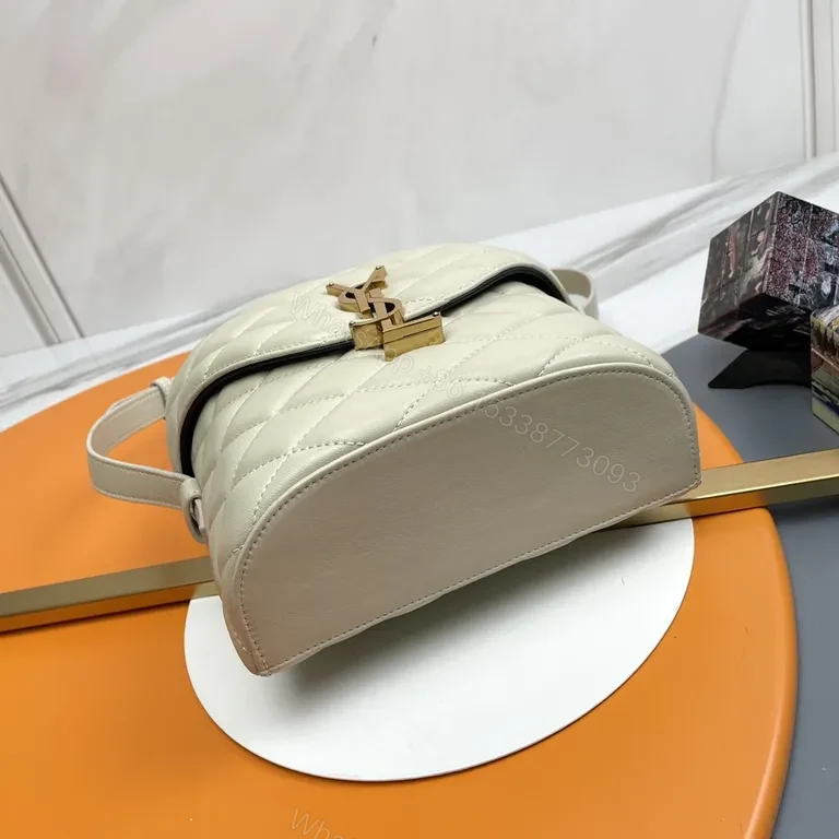 View 5 of Chic Quilted Crossbody with Gold Hardware â€” Luxury Compact Bag
