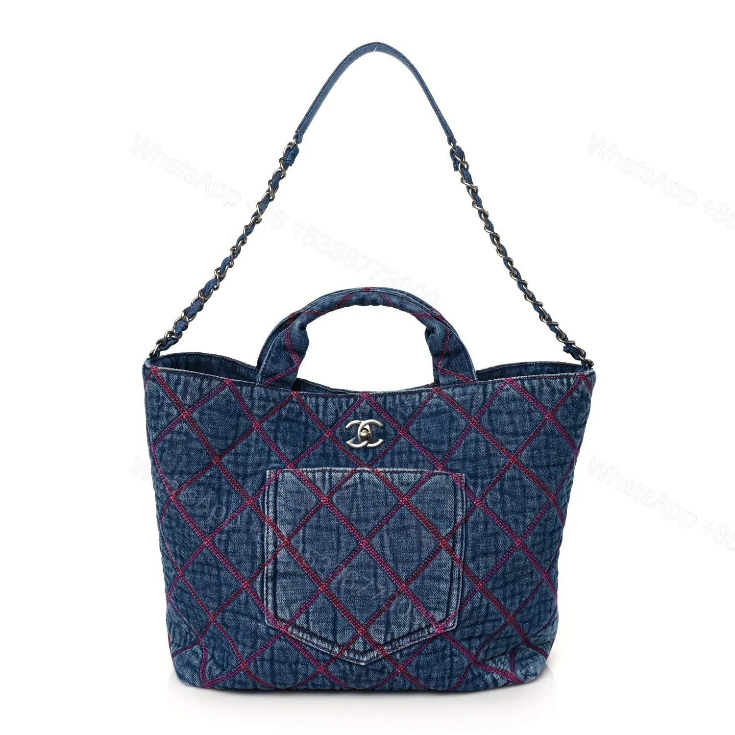 Chanel Denim Stitched Coco Beach Tote XB96452 — view 1