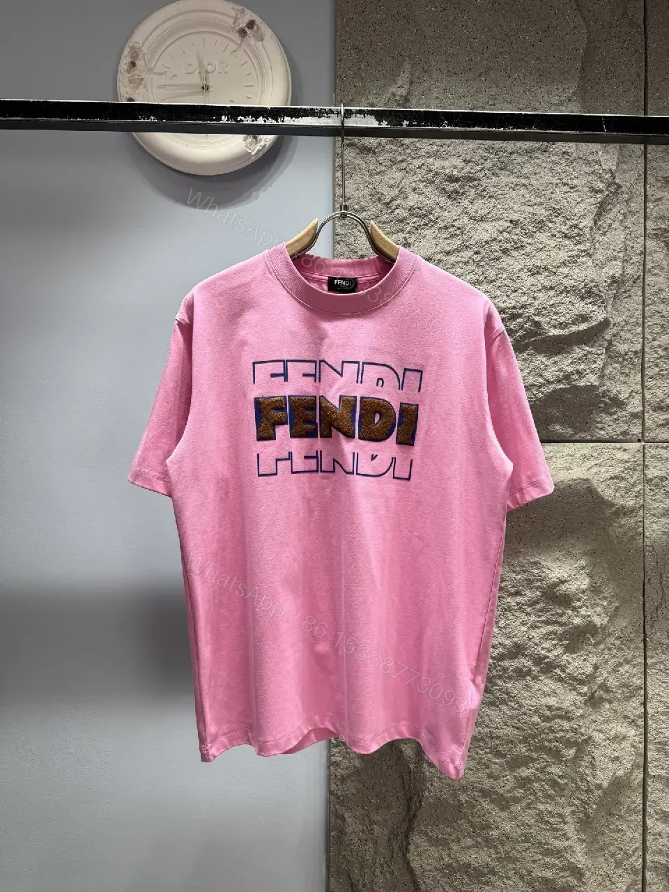 Bubblegum Pink Cotton Tee - Luxe Graphic Streetwear Top — view 1