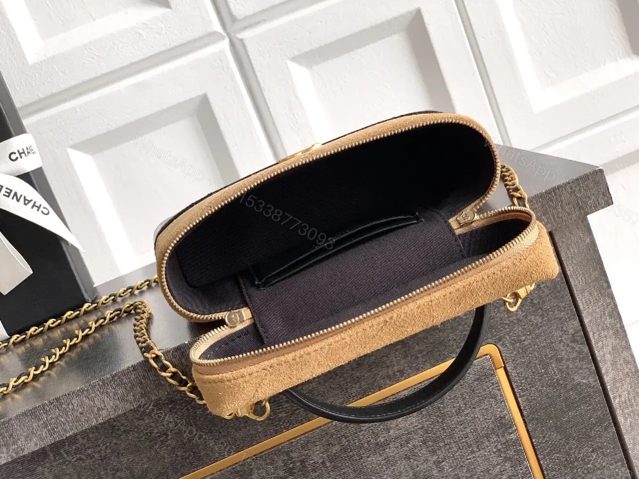 View 8 of Two-Tone Suede Crossbody: Textured Luxe, Everyday Versatility