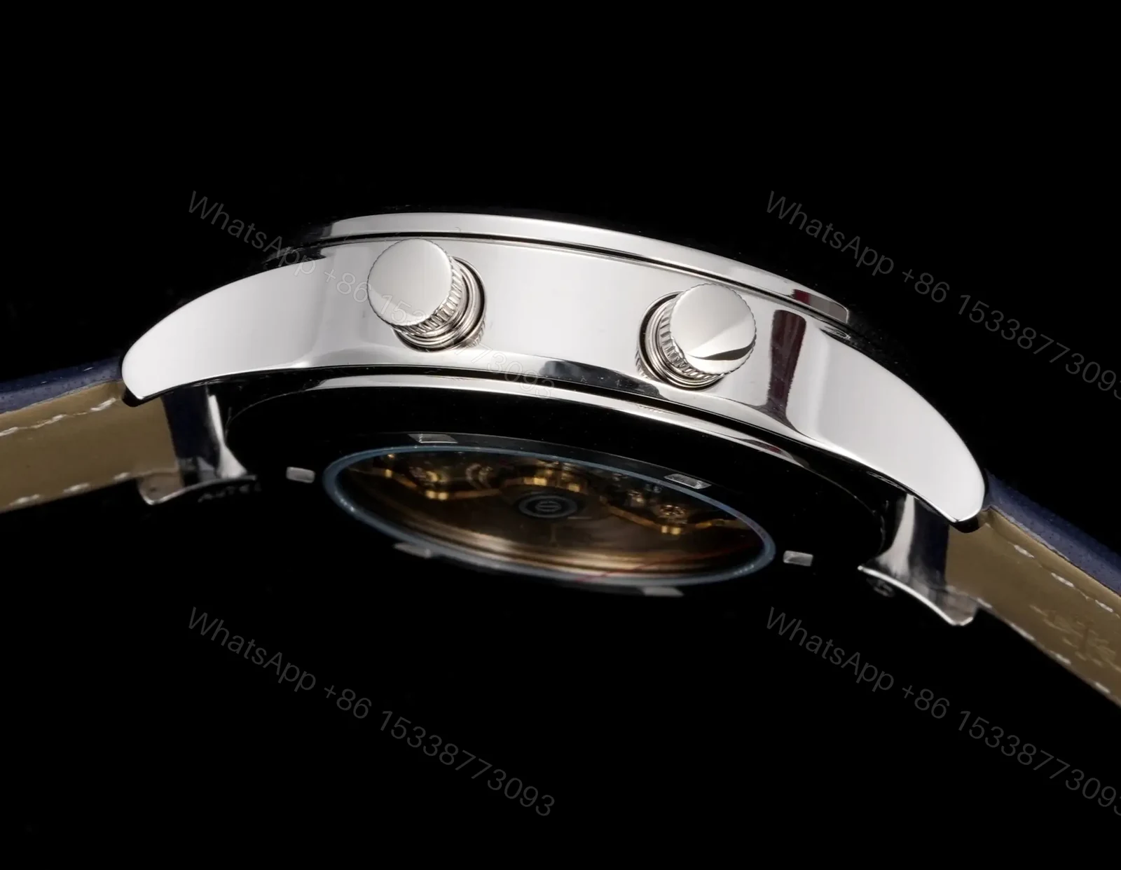 View 5 of Patek Philippe Calatrava Pilot Travel Time 42mm Leather Strap Premium Edition PATEK-PILOT-TT-42