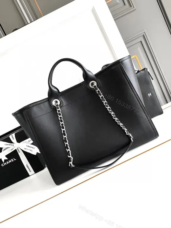 View 3 of Chanel Paris Embossed Leather Tote â€” Bold Luxury Tote