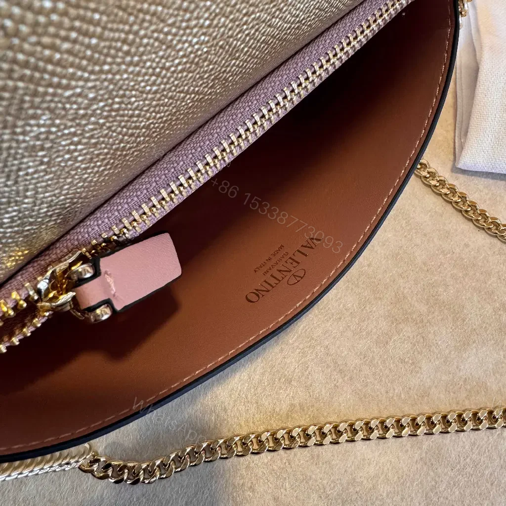 View 4 of Metallic Shine Crossbody in Luxe Style - Compact Night Bag