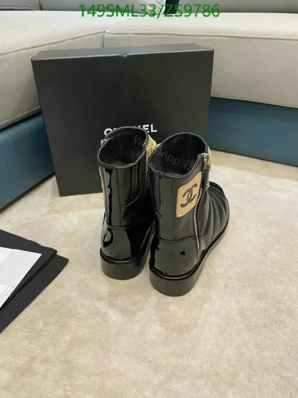 View 17 of Chanel Mid-Heel Boots ZS97 in Cowhide and Sheepskin