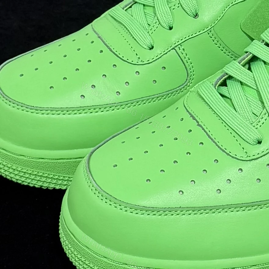 View 4 of Off-White x Nike Air Force 1 Low Green Replicas