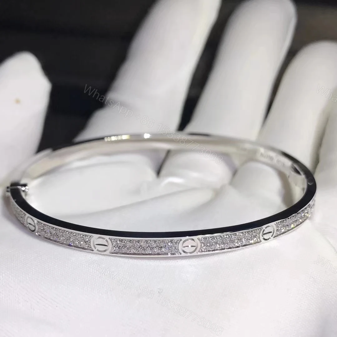 View 8 of Cartier Love Bracelet, small model, paved diamonds