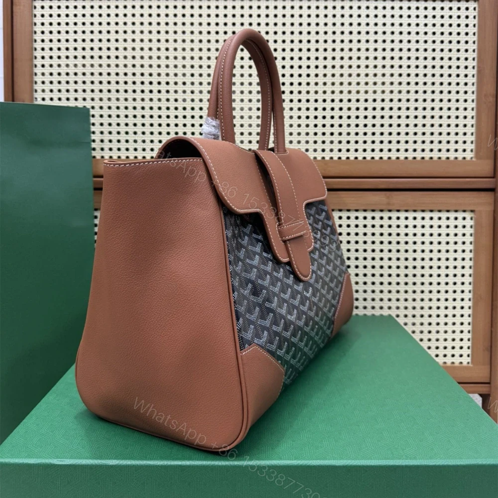 View 4 of 高仿Goyard*SAIGOC1手提托特包雙拼棕色大號免檢版