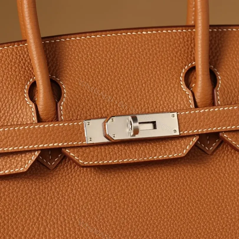View 9 of 高仿Hermes*Birkin30金棕色銀扣免檢版