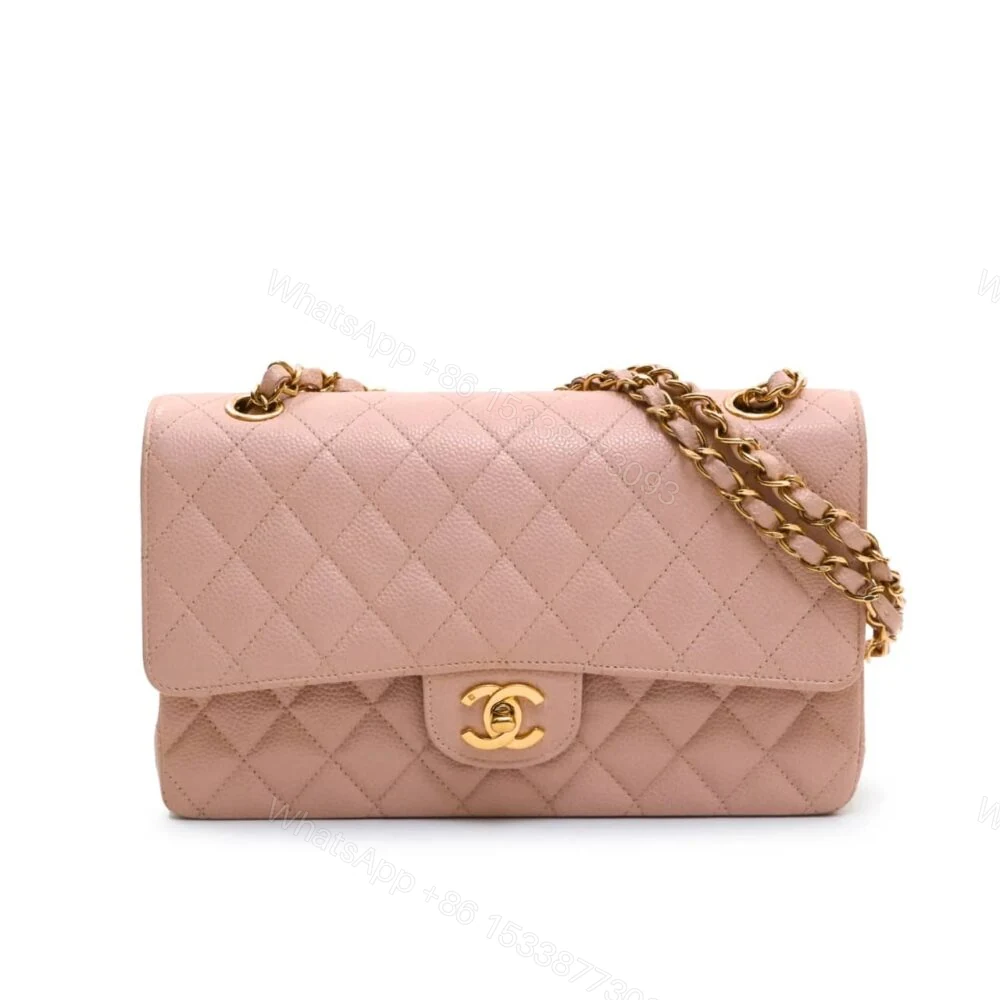 Chanel Classic Medium Flap Bag Pink And Gold 25Cm — view 1