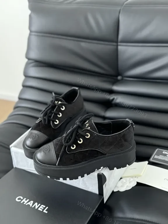 View 6 of Chanel-Inspired Black Knit Low-Top Sneakers: All-Day Comfort