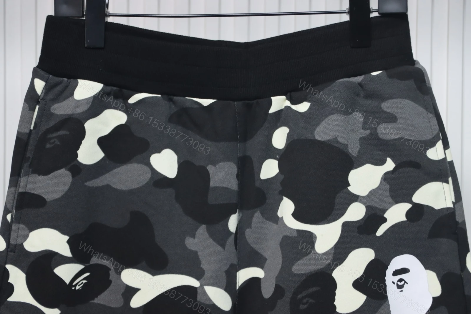 View 4 of Bape Shorts Black White