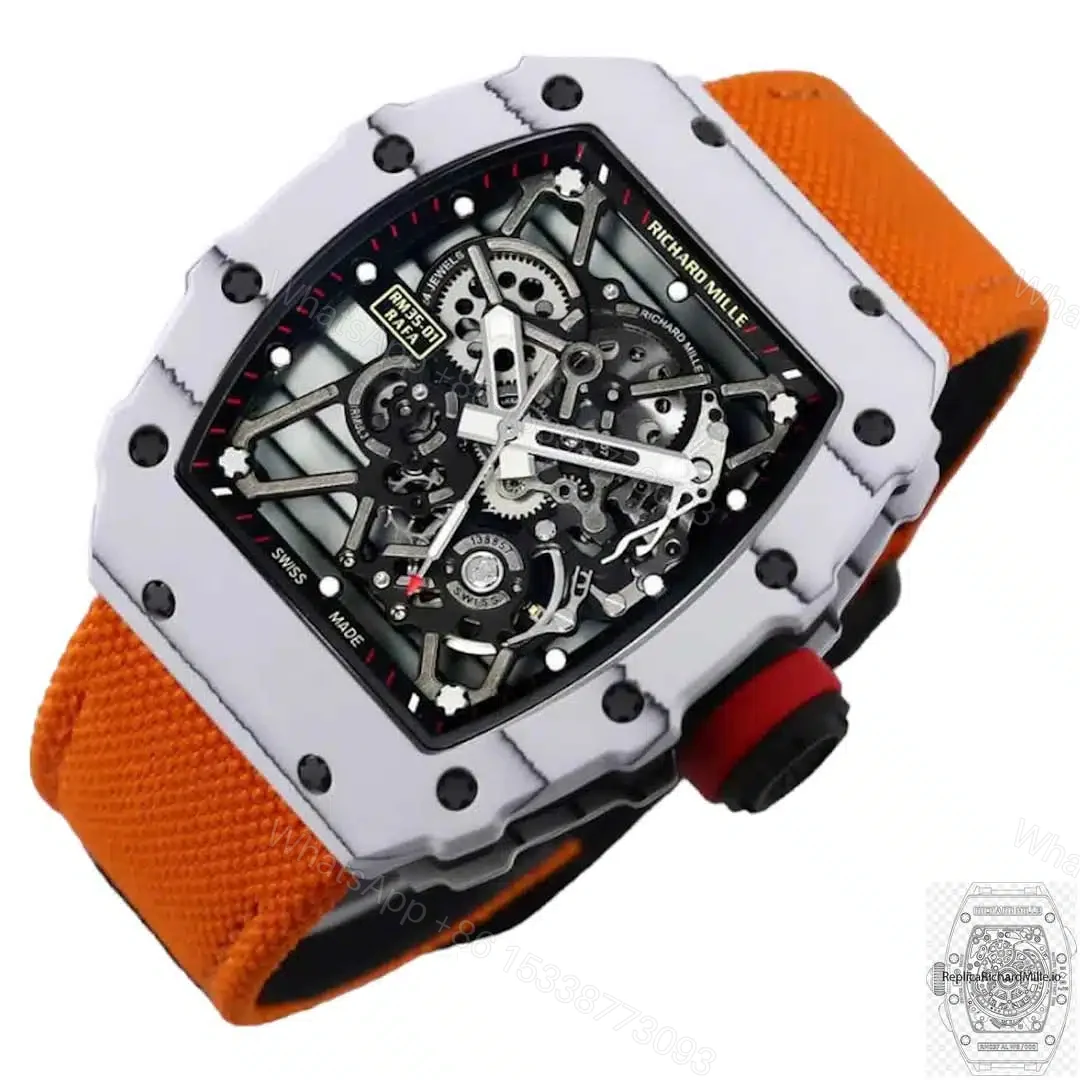 View 5 of Replica Richard Mille RM35-01 BBR Factory Orange Strap