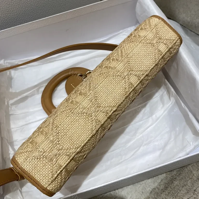 View 6 of Dior-Inspired Woven Handbag: Luxury Everyday Carry