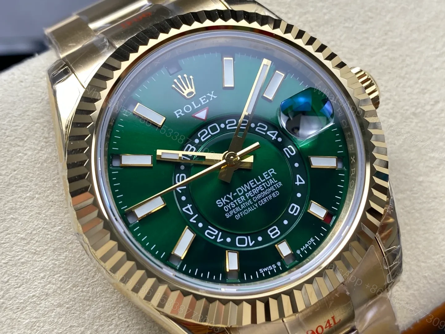 View 3 of Rolex Sky-Dweller Green Dial 336938 (Oyster)