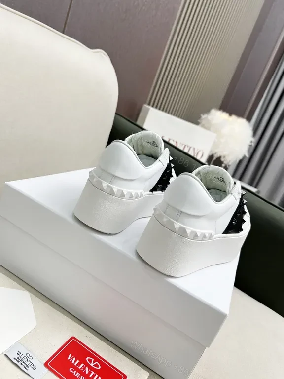 View 4 of Crisp Calfskin Sneakers â€“ White + Belt-Detail Luxury Comfort