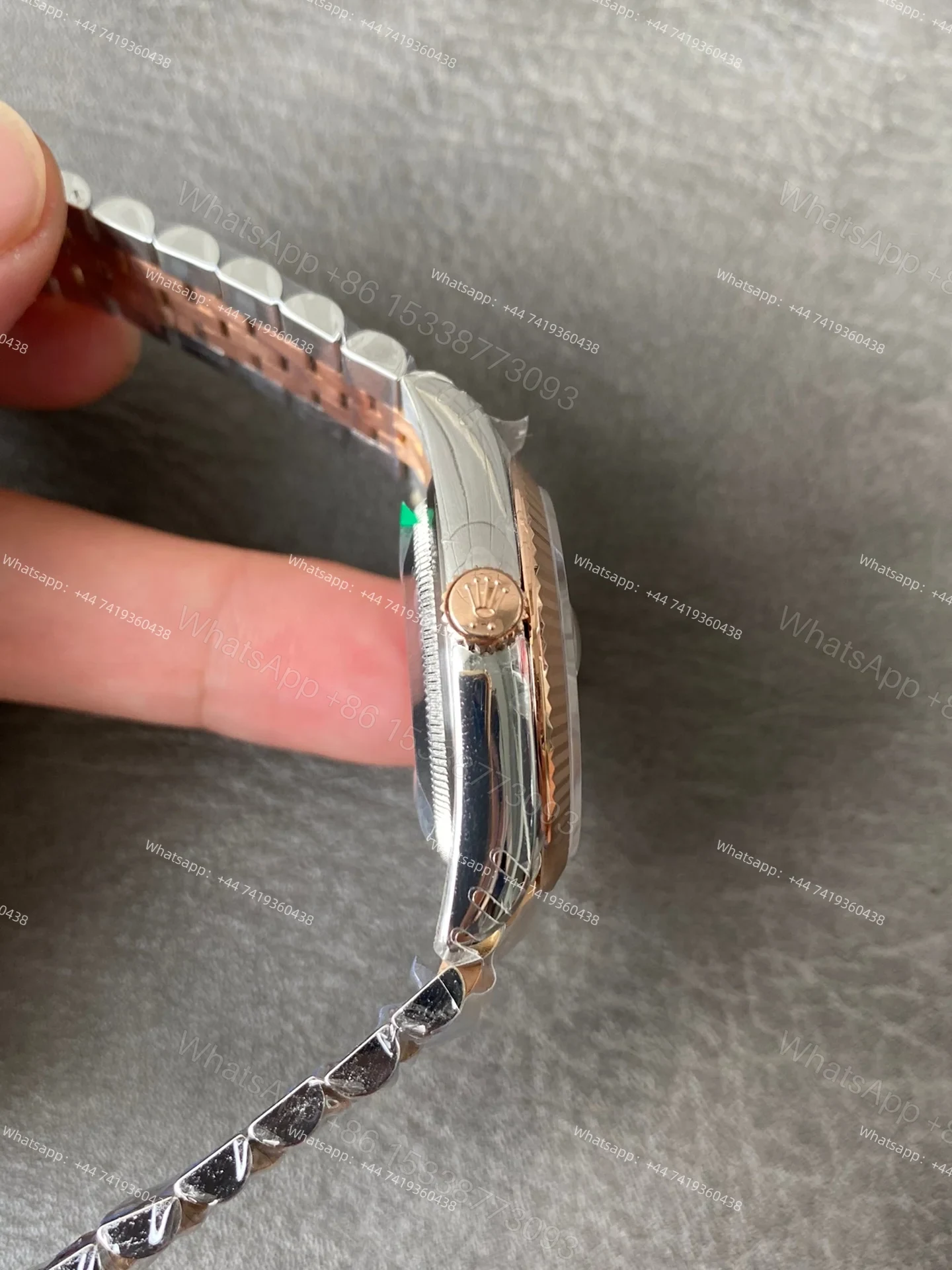 View 7 of Rolex Datejust M126231-0039 1:1 Replica Water Ripple Diamond Silver Dial Jubilee 36MM 3235 Movement Super Clone Watch