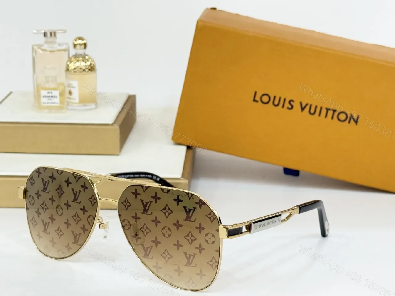 View 5 of Classic Pilot Sunglasses: Metal Frame, Gradient UV Lens