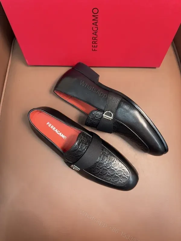 Chic Textured Leather Loafer with Signature Hardware — view 1