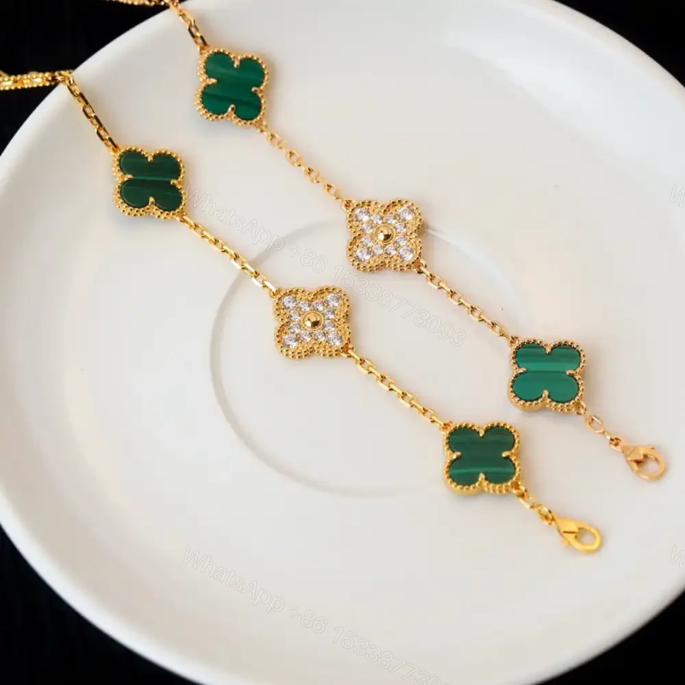 View 3 of 高仿首飾VanCleef&Arpels*RO7GQ00孔雀綠鑽石黃金手鏈