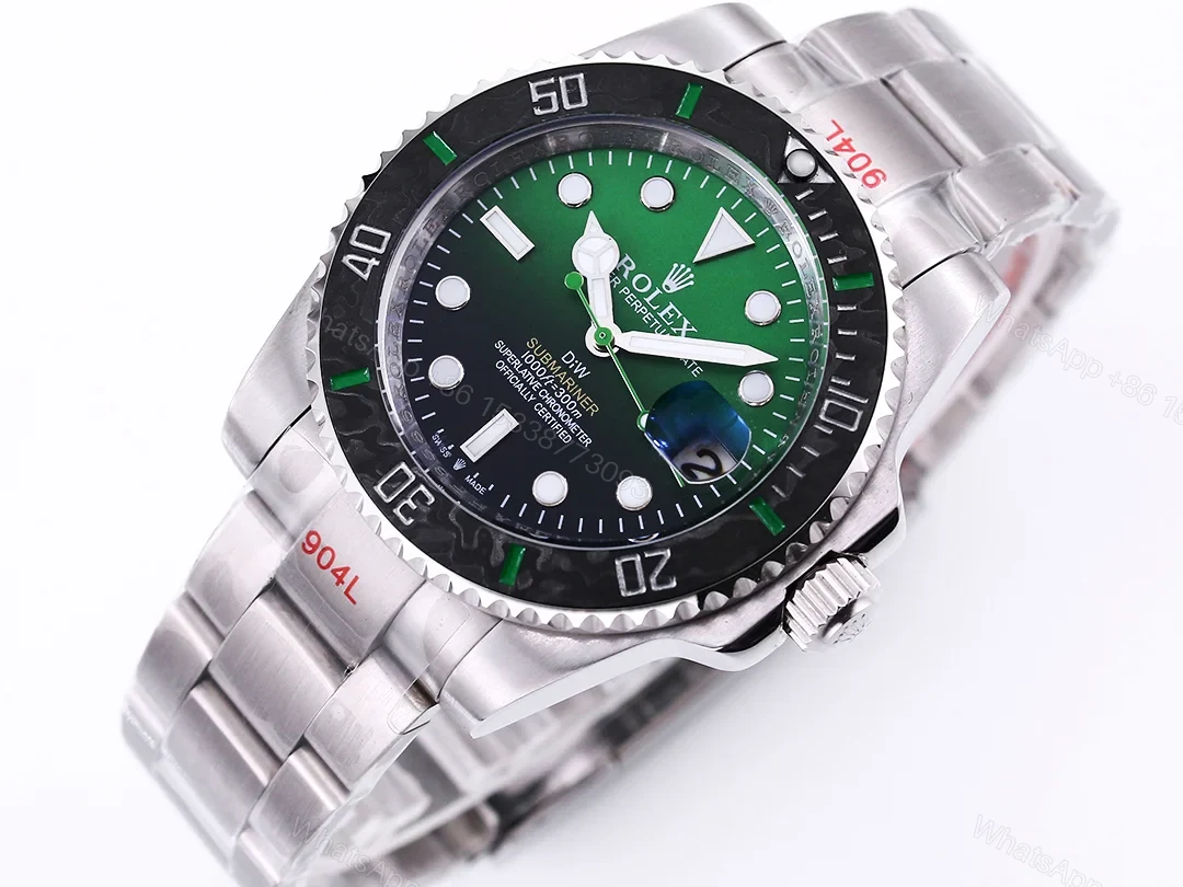 View 4 of Rolex Submariner DIW Carbon Fiber Gradient Green Dial Custom Watch 40mm Ultimate Edition RG-ROLEX-SUB-DIW-CARBON-GRN-40