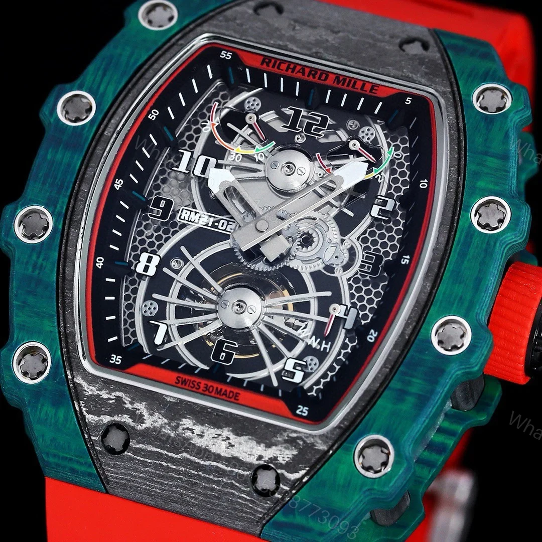 View 5 of Richard Mille RM21-01 Automatic Skeleton Watch 40MM Carbon Blue Fiber Case Premium Edition RM-RM21-01-CARBON-40